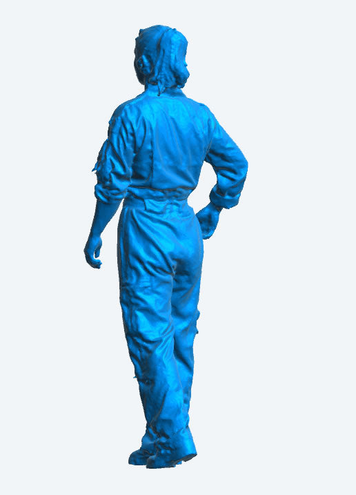 TG57 Modern Female Deck Crew Scale Model Figure – Walking with Item Under Arm