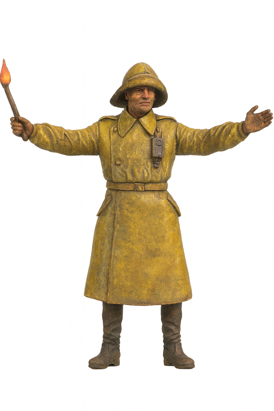 TG59 — Early 20th Century Lifeboat Crewman with Signal Flare