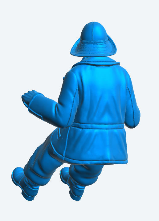 Seated Rowing Whaleboat Crew Figure – Sou’wester, Oilskins TG67