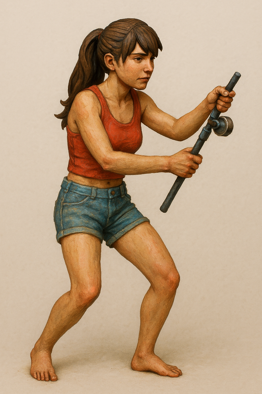 Scale Model Sport Fishing Woman figure TG70