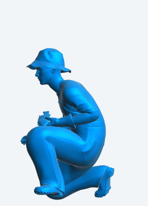 TG71 – Multi-Scale Model Crew Figure: Kneeling Fishing Boat Crewman with Fish