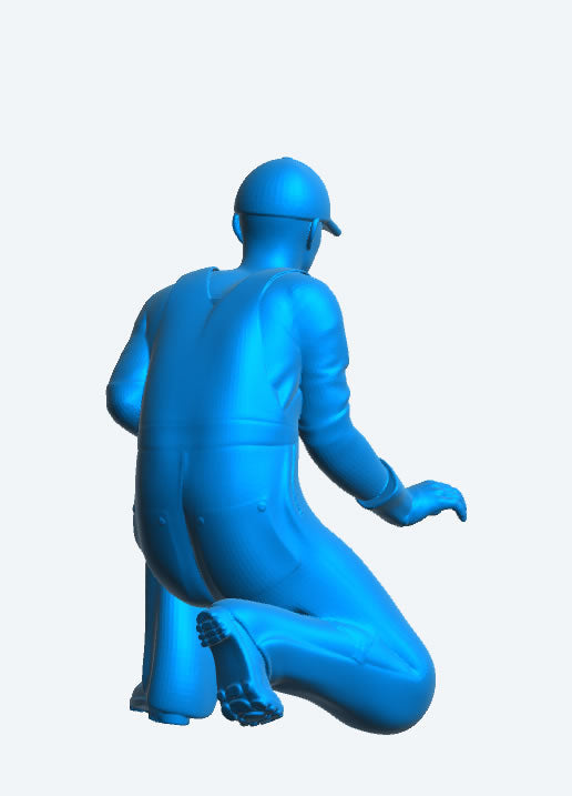 TG71c – Multi-Scale Model Crew Figure Crewman with Fish – Wearing Baseball Cap