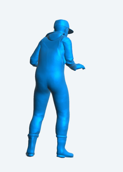 Deck Crew Figure Working Pose in Waterproof Suit TG77