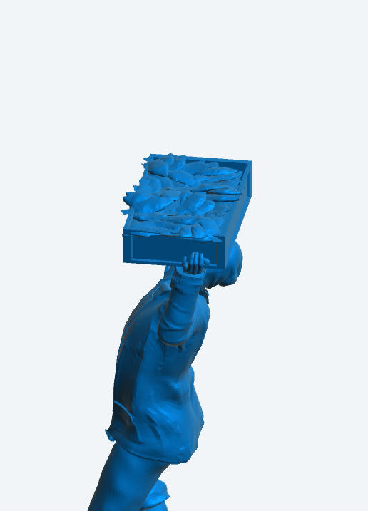 Fishing Boat Crew Figure  Holding Box of Fish Above Head TG78