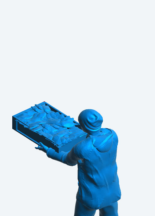 TG79 Fisherman Carrying Box of Fresh Fish – Jäger Hobby Scale Model Figure