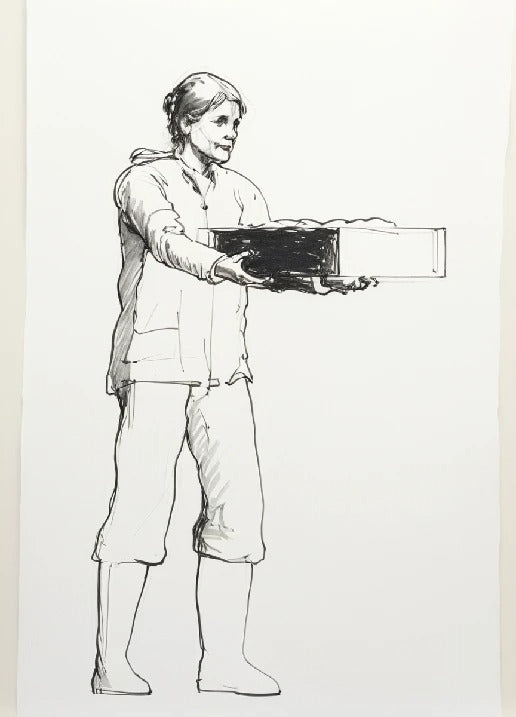 TG79 Fisherman Carrying Box of Fresh Fish – Jäger Hobby Scale Model Figure