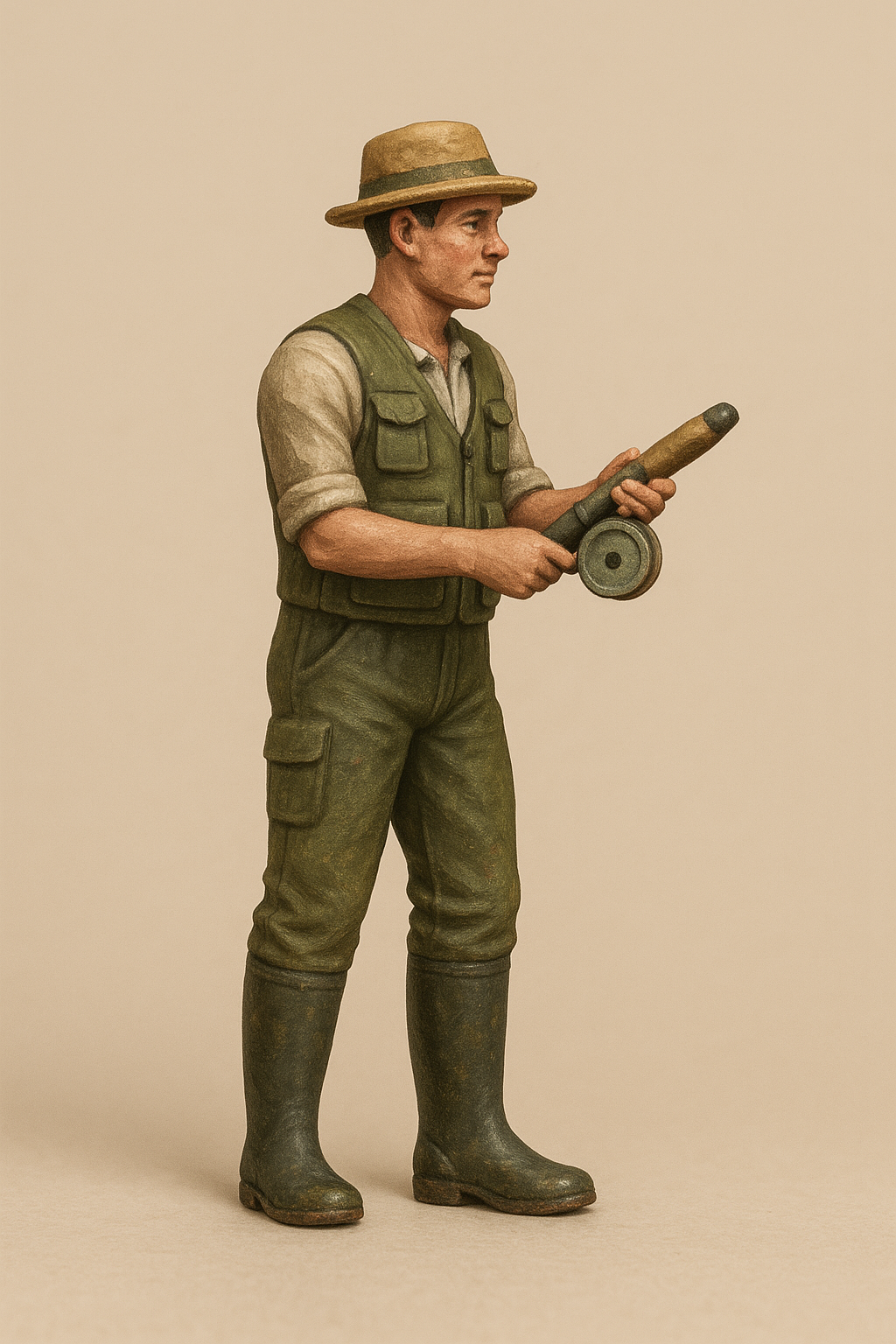 TG80 Fisherman with Rod Scale Model Figure TG80