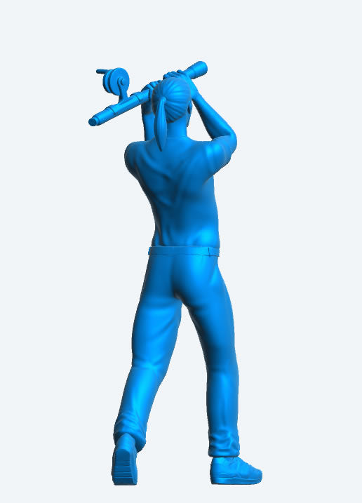 Scale Model Figure Modern Woman Casting Fishing Rod TG83