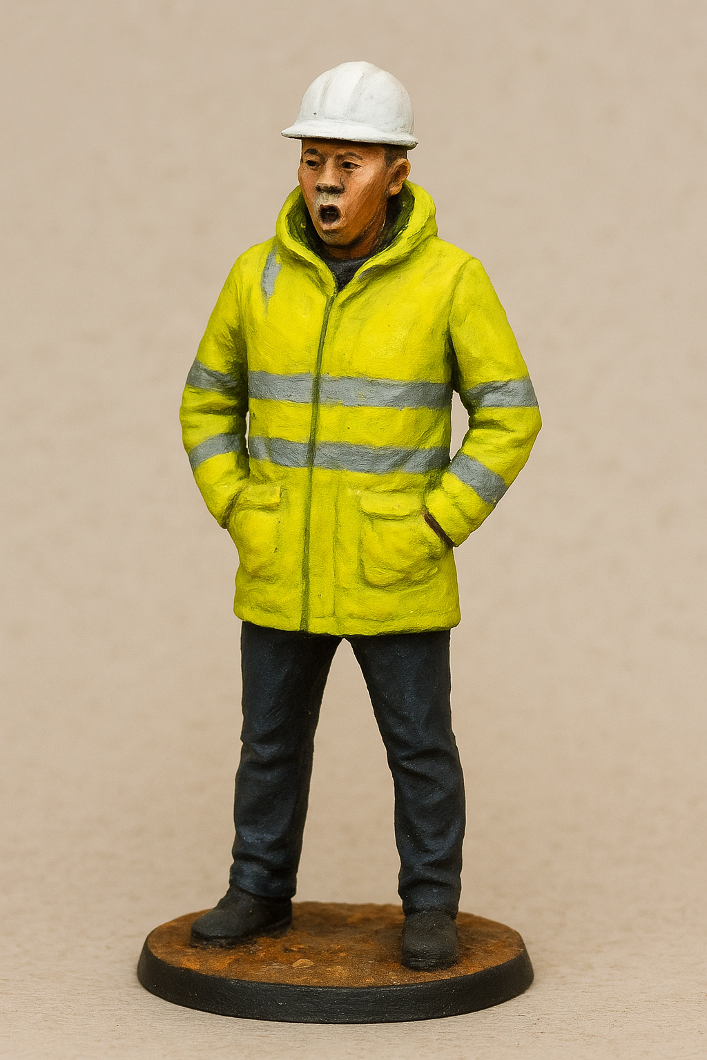 TG92C Deck Crewman in Duffle Coat & Hard Hat – Hands in Pockets