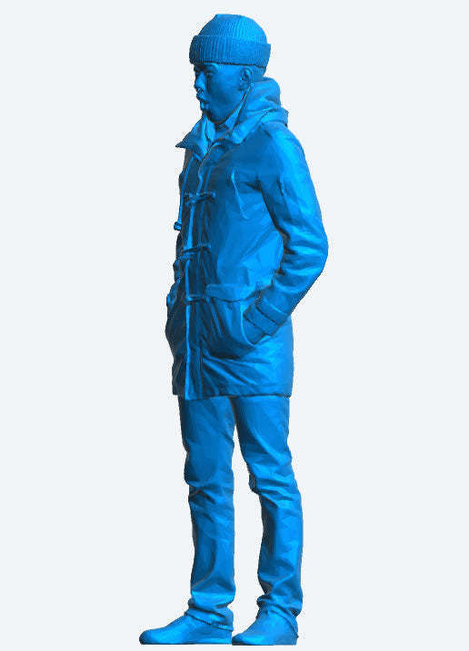 TG92B Model Deck Crewman in Duffle Coat & Wool Cap – Hands in Pockets