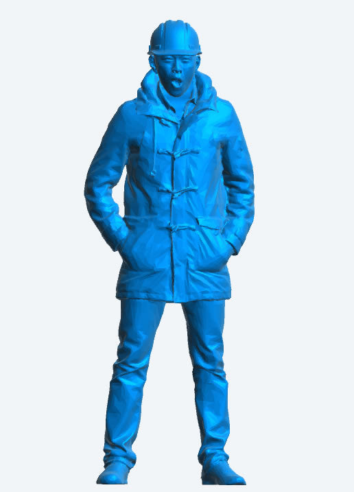 Scale Deck Crewman in Duffle Coat & Hard Hat – Hands in Pockets TG92C