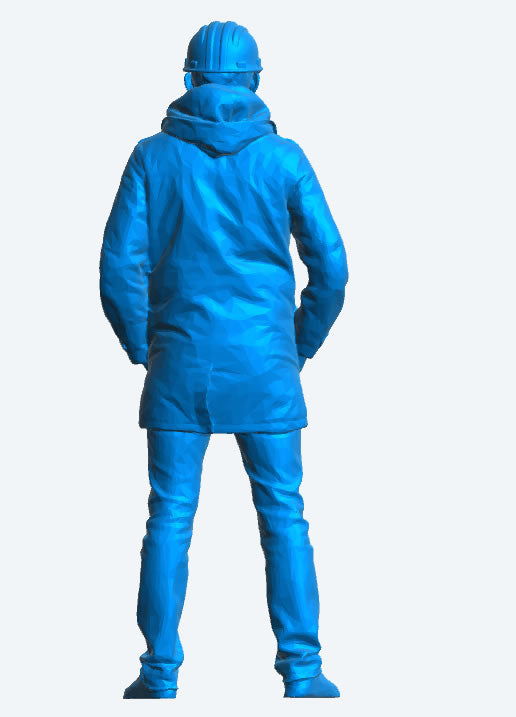 Scale Deck Crewman in Duffle Coat & Hard Hat – Hands in Pockets TG92C