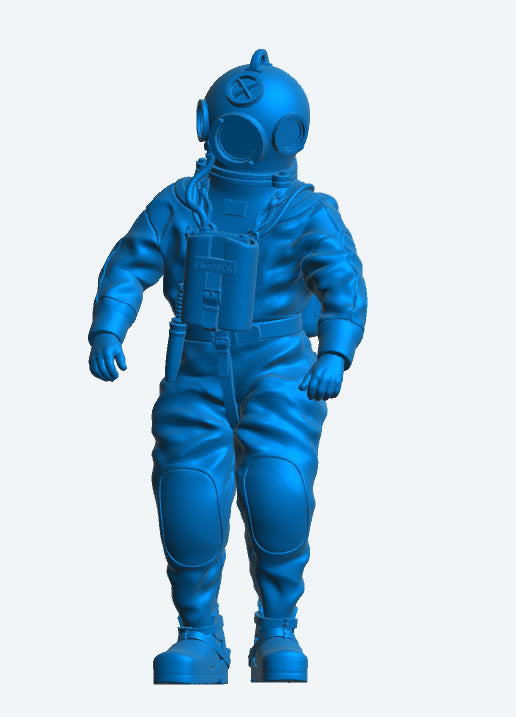 Model Figure Diver – Rebreather & Large Diving Helmet TG98