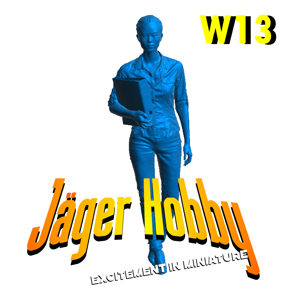 Jager Hobby W13 – Scale Model Modern Office Woman Holding Binder