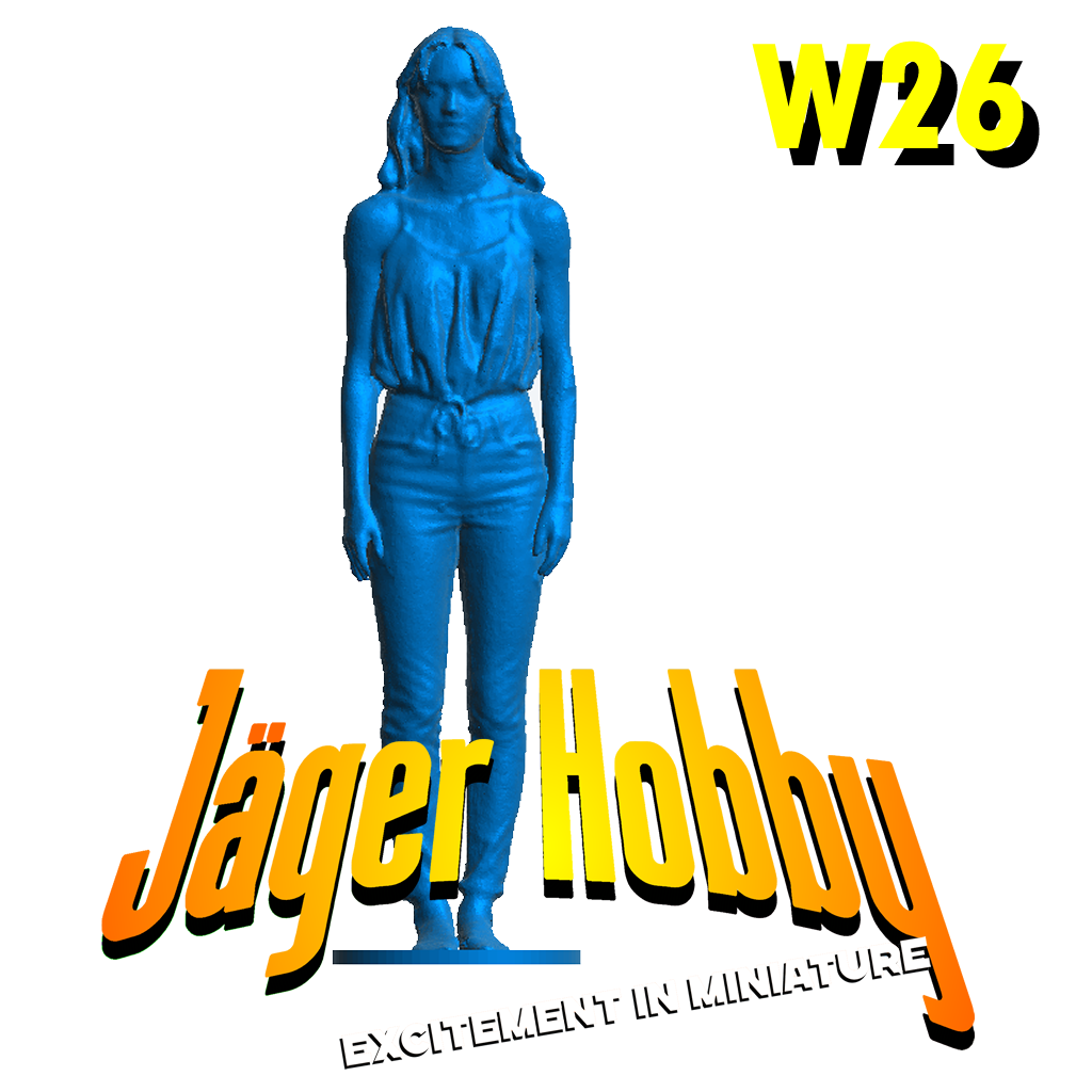 W26 – Scale Model Figure Casual Woman with Hands by Pockets