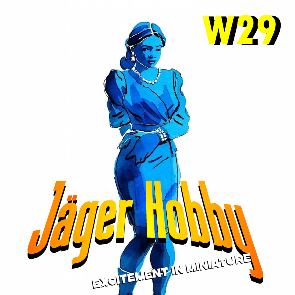 Jager Hobby W29 – Scale Model Figure Older Woman in Pain Gripping Stomach