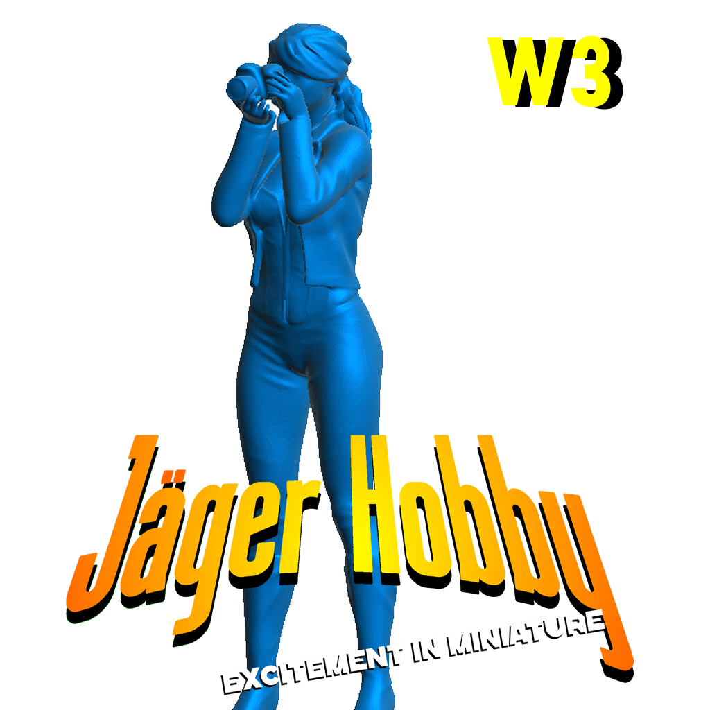 Jager Hobby W3 Woman Figure – Fashionable Photographer in Jumpsuit and High Heels