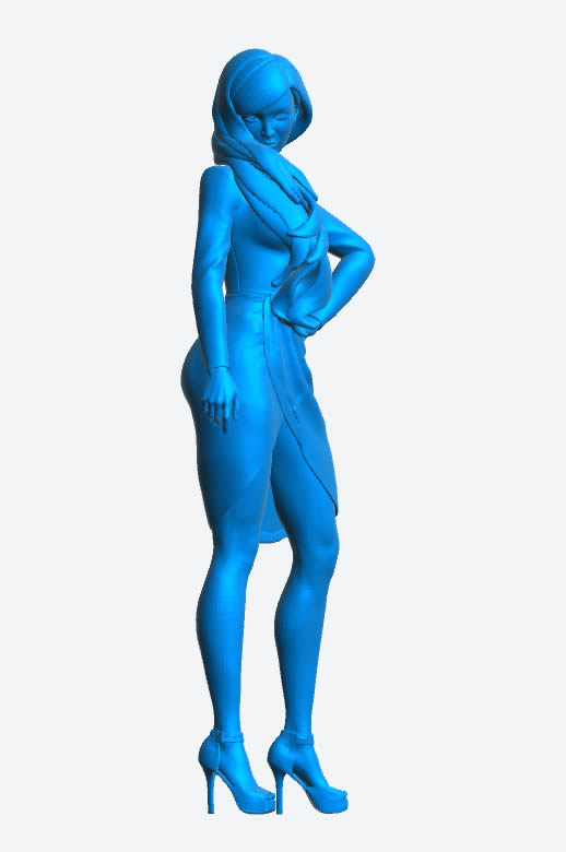 W42 – Slender Supermodel in Red Carpet Dress | Multi-Scale Female Figure for Dioramas, RC Displays, and Model Scenes