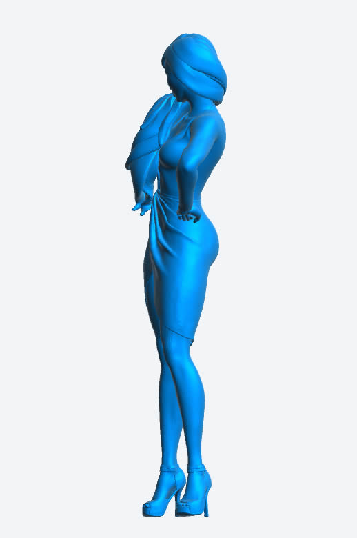 W42 – Slender Supermodel in Red Carpet Dress | Multi-Scale Female Figure for Dioramas, RC Displays, and Model Scenes