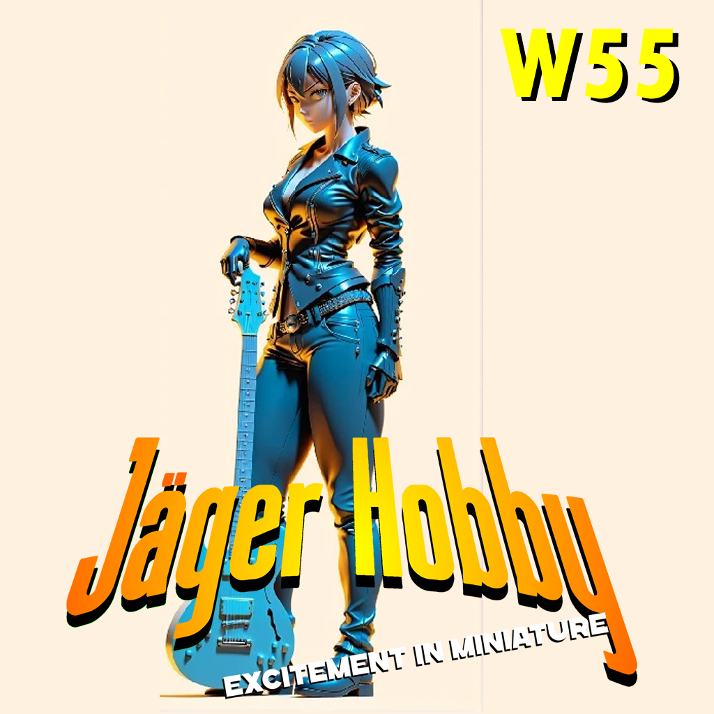 W55 – Sexy Woman Guitarist (Guitar Down Pose) | Scale Model Female Figure