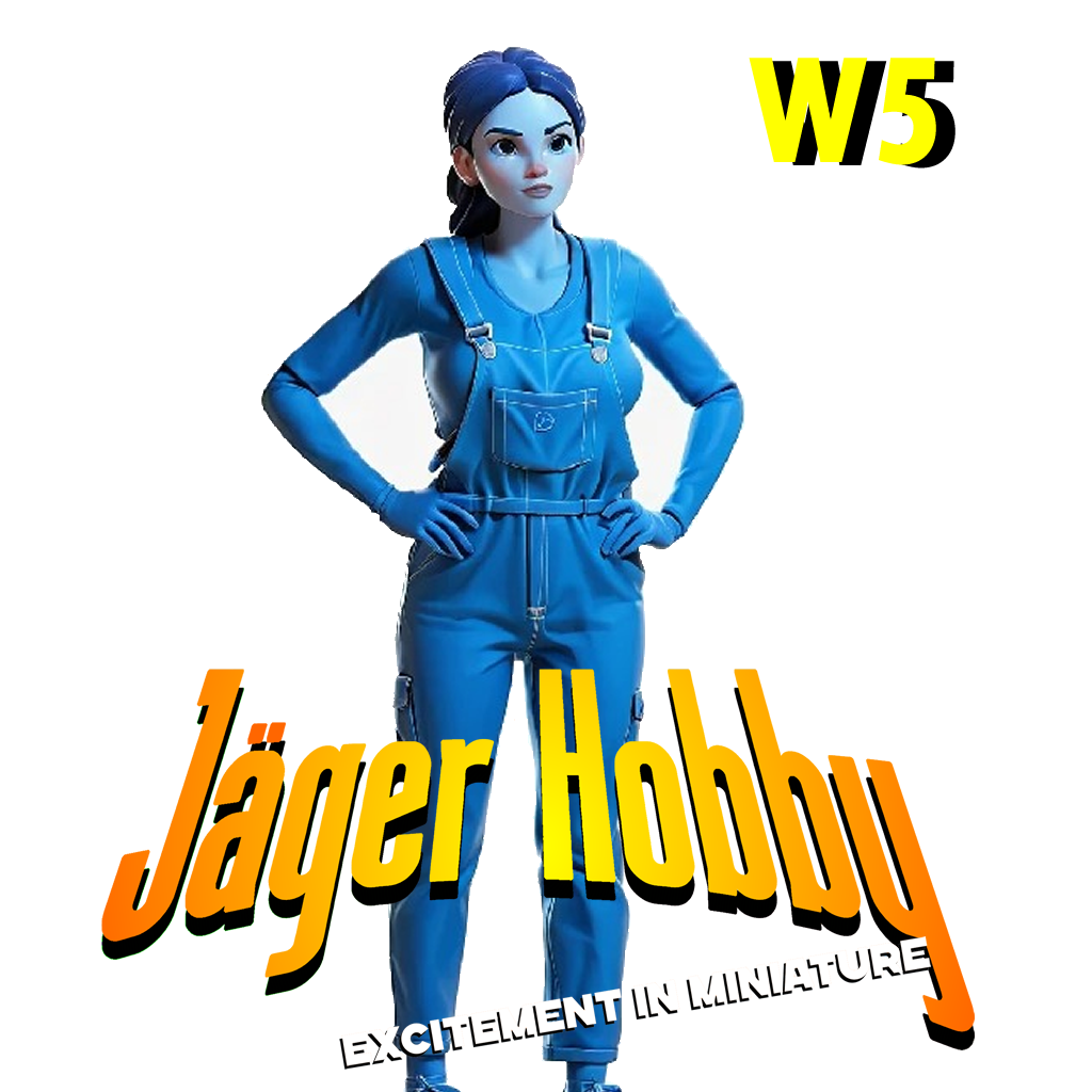 Jager Hobby W5 Woman Figure – Casual and Confident in Denim Overalls