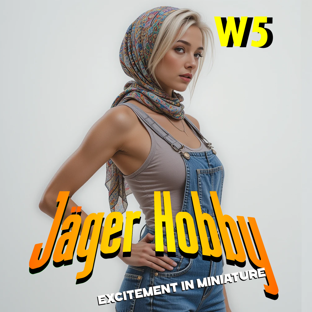 Jager Hobby W5 Woman Figure – Casual and Confident in Denim Overalls