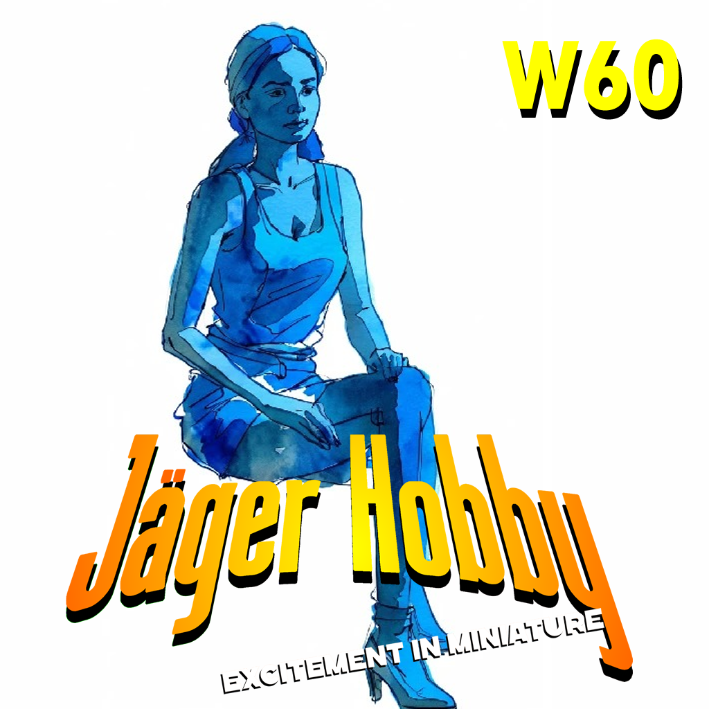 W60 – Woman Sitting Cross-Legged at a Nightclub | Scale Model Female Figure