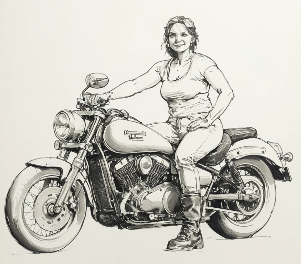 B11 Seated Female Scale Cruiser Rider Figure | Unpainted Figure