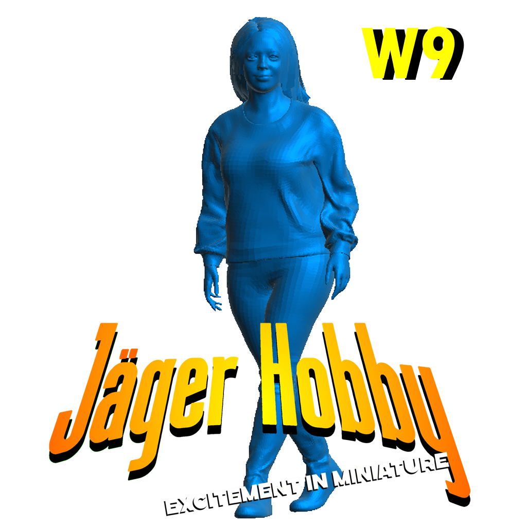 Jager Hobby W9 – Scale Model Casual African Woman with Dreadlocks