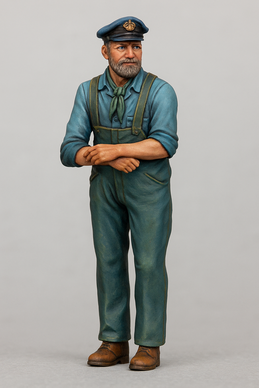 TG36 Jager Hobby – Classic Tugboat Captain Unpainted Scale Model Figure