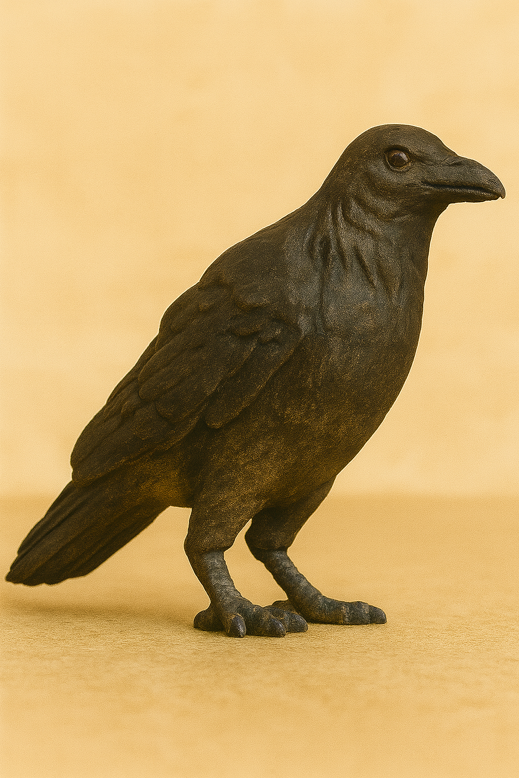 Scale Model Crow Standing for  Dioramas A64 Unpainted