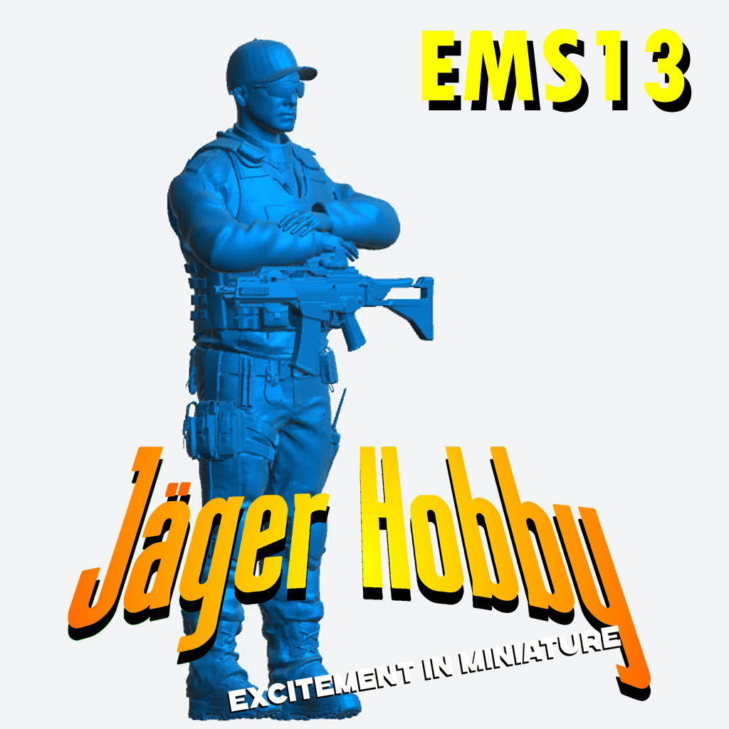 EMS 13 – Armed Police Officer Model Figure (Arms Crossed, Standing Pose)