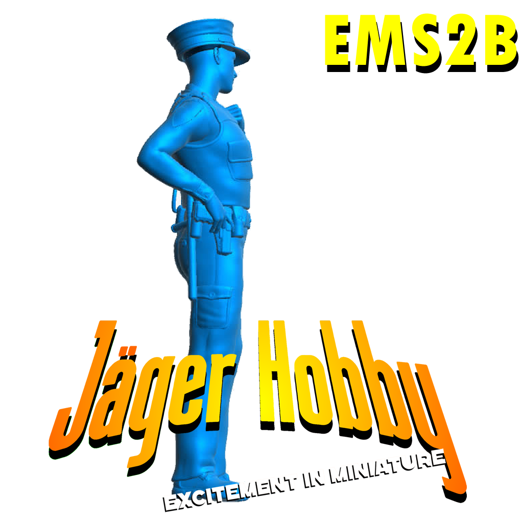 EMS2B – Scale Model AmericanEuropean Police Officer Using Radio