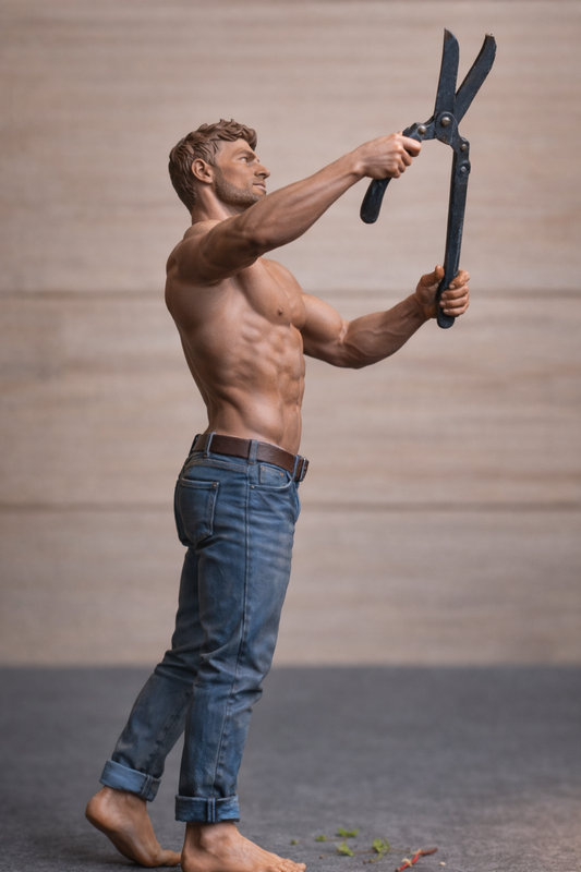 M110 Gardner Figure – Hedge Trimming Groundsman Unpainted