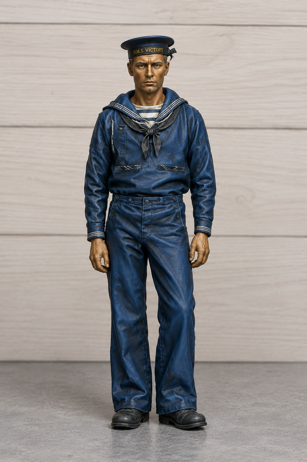N80 Late Victorian Standing at Ease – Unpainted Scale Model Figure Victorian Naval, Maritime