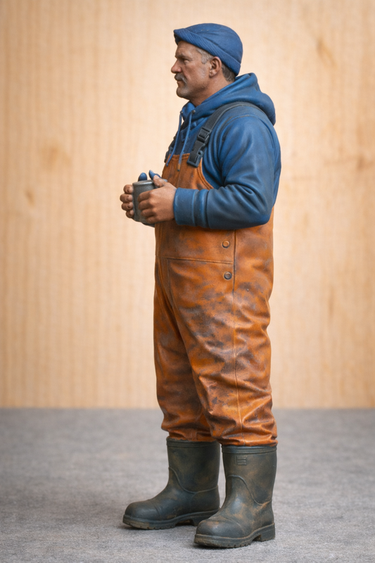 TG115 – Dockside Fisherman  Harbour Worker – Holding Mug Unpainted