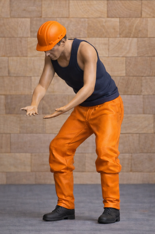 TG17b Unpainted Deck Crew model ship Hard Hat figure  Ayton Cross