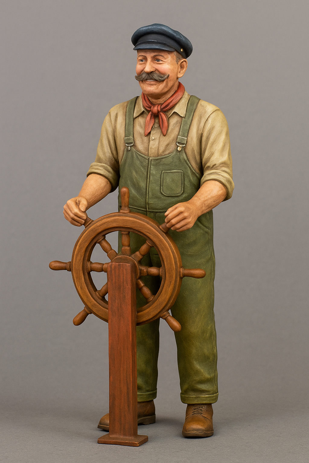 TG6C — Early 20th Century Ship’s Helmsman Unpainted