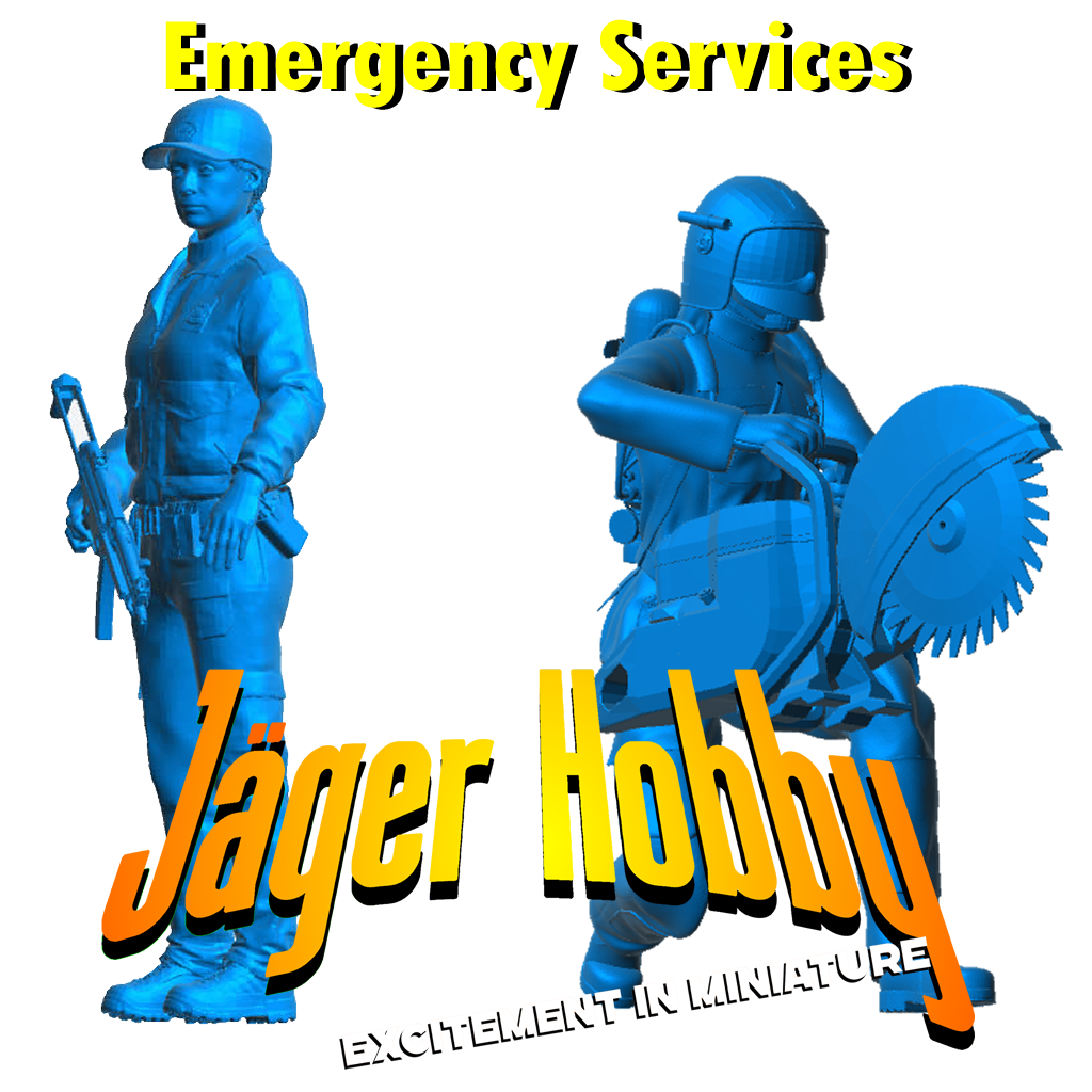 Emergency Services  Figures – Police, Ambulance & Fire Crew Scale Model Figures