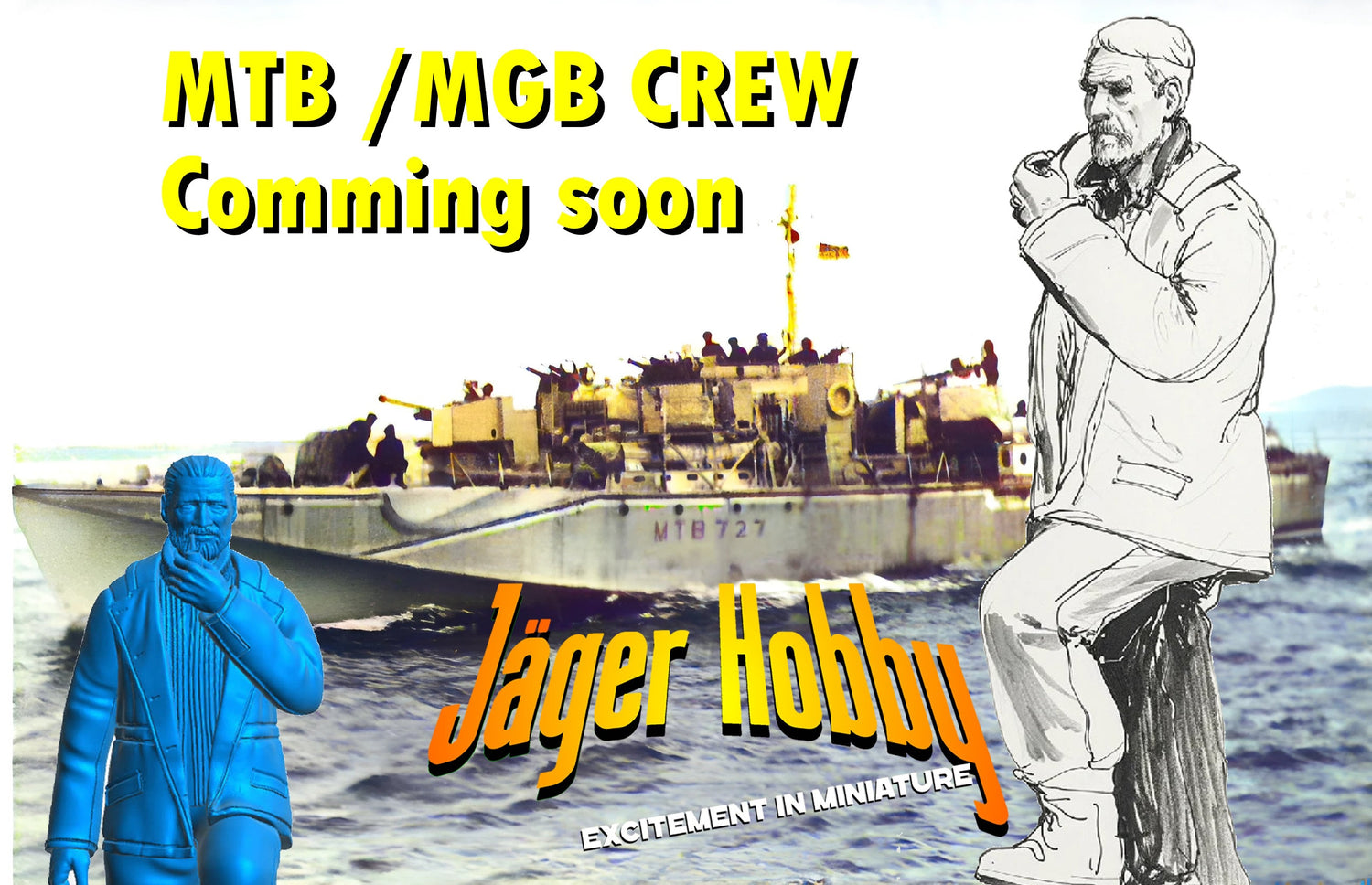 WWII  Navy and  Coastal Forces Crew Figures