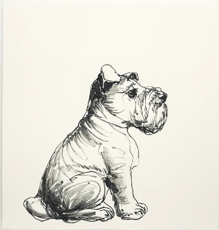 A97 Miniature Schnauzer Dog – Unpainted Scale Model