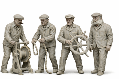 TG118 – Deck Hand with Ship’s Wheel Unpainted