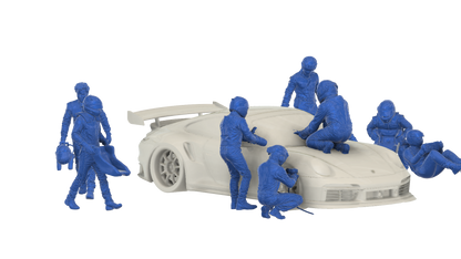 C35 WEC GT Pit Crew – Wheel Gun Technician Kneeling Pose Unpainted