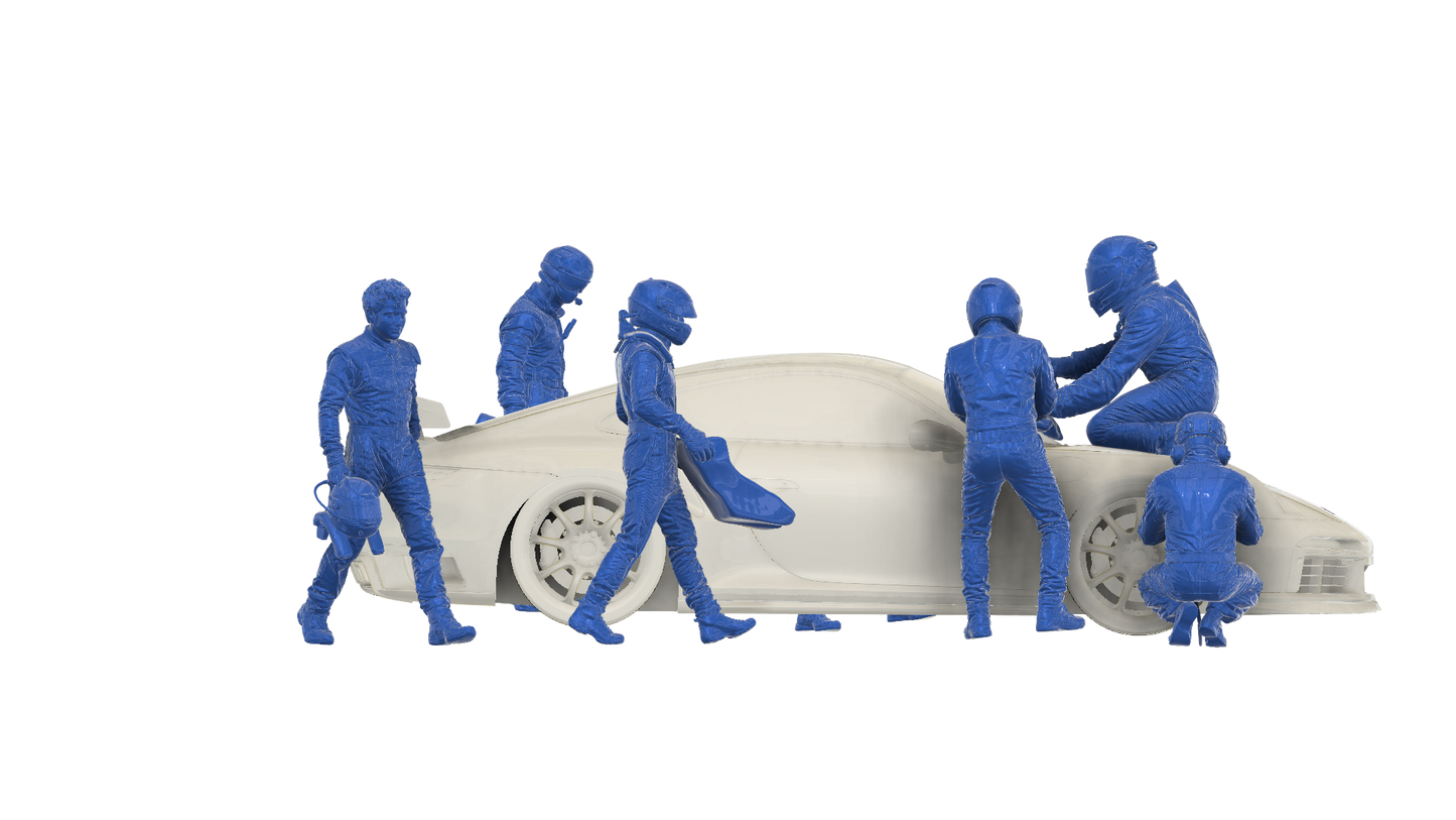 C31 WEC GT Race Driver – Helmet Carry Pose Unpainted