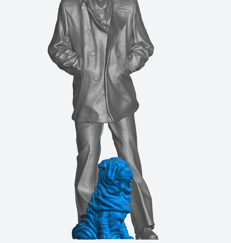 A100 Shar Pei Dog Seated – Unpainted Scale Model