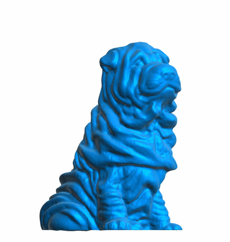 A100 Shar Pei Dog Seated – Unpainted Scale Model