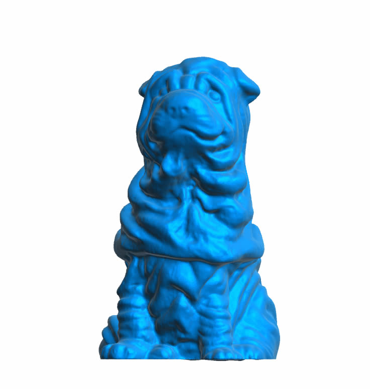 A100 Shar Pei Dog Seated – Unpainted Scale Model