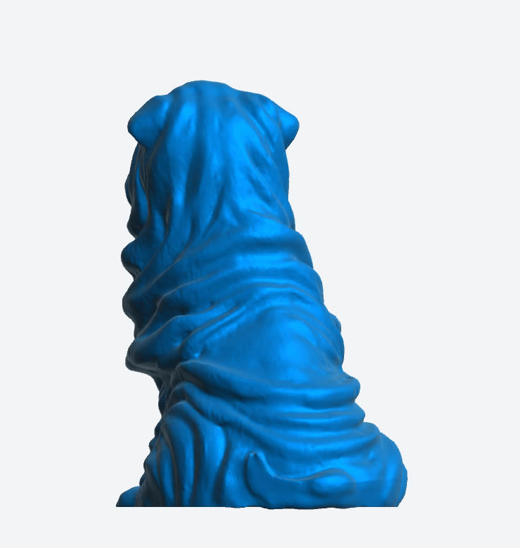 A100 Shar Pei Dog Seated – Unpainted Scale Model