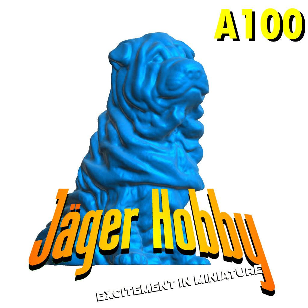 A100 Shar Pei Dog Seated – Unpainted Scale Model