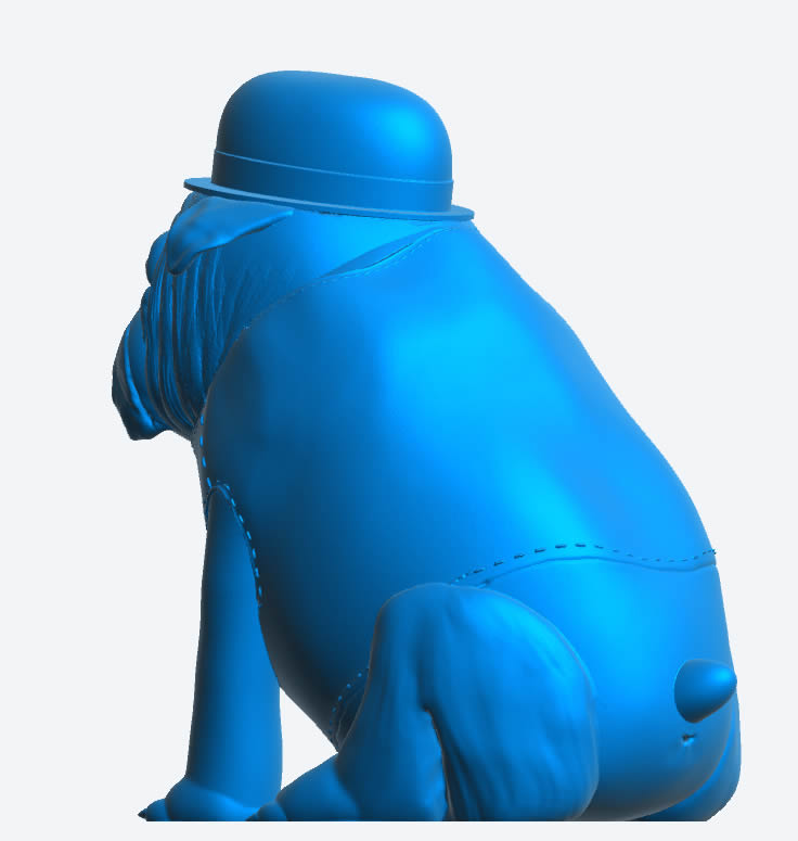 A85 Scale Model Winston – The Commanding English Bulldog in Waistcoat and Bowler Hat